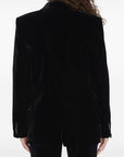 Saint Laurent Saint Laurent Cassandre double-breasted velvet jacket