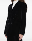 Saint Laurent Saint Laurent Cassandre double-breasted velvet jacket