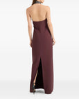 Brunello Cucinelli Brunello Cucinelli Halterneck dress in silk crêpe cady and acetate with Precious Beaded Collar