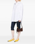 JACQUEMUS JACQUEMUS Le Bisou Perle crocodile-effect suede shoulder bag