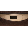JACQUEMUS JACQUEMUS Le Bisou Perle crocodile-effect suede shoulder bag