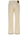 Valentino Valentino Stud-embellished cotton trousers