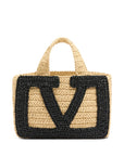 Valentino Garavani Valentino Garavani Viva Superstar Small Raffia Shopping Bag