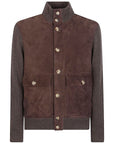 Brunello Cucinelli Brunello Cucinelli Suede and cashmere blouson jacket