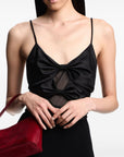 Emporio Armani Emporio Armani Cut-out dress in techno cady with jewel detail