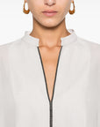 Brunello Cucinelli Brunello Cucinelli Monili-chain silk blouse