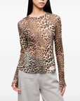 Ganni Ganni Leopard print top