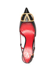 Valentino Garavani Valentino Garavani Vlogo Signature Slingback Décolleté In Calfskin 80mm
