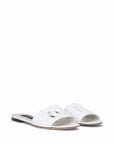 Dolce & Gabbana Dolce & Gabbana-DG Logo slides in white calf leather