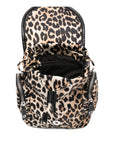 Ganni Ganni Leopard Small Nylon Bucky Backpack