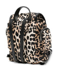 Ganni Ganni Leopard Small Nylon Bucky Backpack