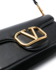Valentino Garavani Valentino Garavani V logo plaque Locò leather shoulder bag