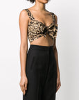 Dolce & Gabbana Dolce & Gabbana-Leopard-print cotton crop top