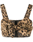 Dolce & Gabbana Dolce & Gabbana-Leopard-print cotton crop top