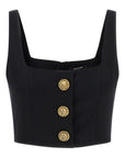 Balmain Balmain cropped Wool brassiere top