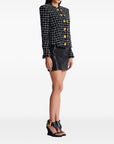 Balmain Balmain Frayed Button cropped Tweed Jacket