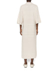 Fabiana Filippi Fabiana Filippi V-neck tonal stripes collar Wool and cotton shirtdress