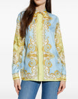 Versace Versace Barocco print silk shirt