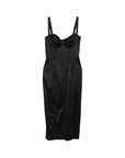 Dolce & Gabbana Dolce & Gabbana-black satin bustier midi dress