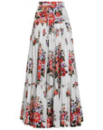 Dolce & Gabbana Dolce & Gabbana-Pleated tiered floral-print cotton-poplin midi skirt