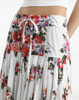 Dolce & Gabbana Dolce & Gabbana-Pleated tiered floral-print cotton-poplin midi skirt