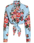 Dolce & Gabbana Dolce & Gabbana-Floral cropped cotton shirt