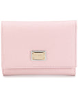 Dolce & Gabbana Dolce & Gabbana-Women's Pink Leather Flap French Wallet