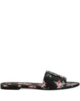 Dolce & Gabbana Dolce & Gabbana-DG black floral print slide sandals