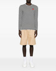 Comme Des Garcons Comme Des Garcons Comme Des Garçons Striped cotton t-shirt