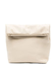 Cortana Cortana Delhi S, Large Beige Leather Clutch