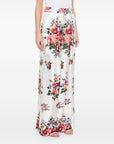 Dolce & Gabbana Dolce & Gabbana Flower print silk trousers