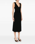 Elisabetta Franchi Elisabetta Franchi V-neck sleeveless side slit mid-length Knitted midi dress