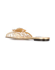 Dolce & Gabbana Dolce & Gabbana Rainbow slide in lurex lace with brooch
