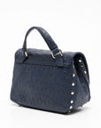 Zanellato Zanellato Postina® Baby Bag In Cactus Blue Glass Blown Leather