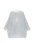Semicouture Semicouture V-neck long sleeves asymmetric hem Graciana cotton shirt