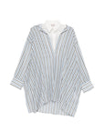Semicouture Semicouture V-neck long sleeves asymmetric hem Graciana cotton shirt