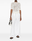 Fabiana Filippi Fabiana Filippi Openwork crewneck t-shirt