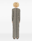 Siyu Siyu V-neck long sleeves side slits Baez kaftan dress