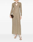 Siyu Siyu V-neck long sleeves Money kaftan dress