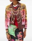 Versace Versace IT Printed silk cardigan