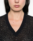 Fabiana Filippi Fabiana Filippi V-neck short sleeves Embellished v-necked top