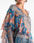 Etro Etro Printed silk blouse
