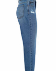 Yes Zee Blue Cotton Women's High-Waisted Jean