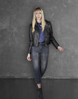 Yes Zee Black Cotton Women's High-Waisted Jeans
