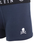 Philipp Plein Blue Cotton Men Boxer
