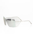 Frankie Morello Silver Metallic Women Sunglass