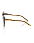 Frankie Morello Brown Acetate Women Sunglass