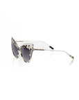 Frankie Morello Black Acetate Women Sunglass