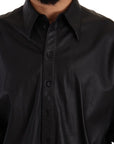 Dolce & Gabbana Elegant Black Leather Jacket