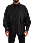 Dolce & Gabbana Elegant Black Leather Jacket